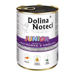 DOLINA NOTECI puszka JUNIOR wątróbka z królika 20 x 400g